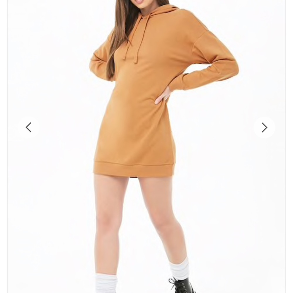 French terry hooded dress